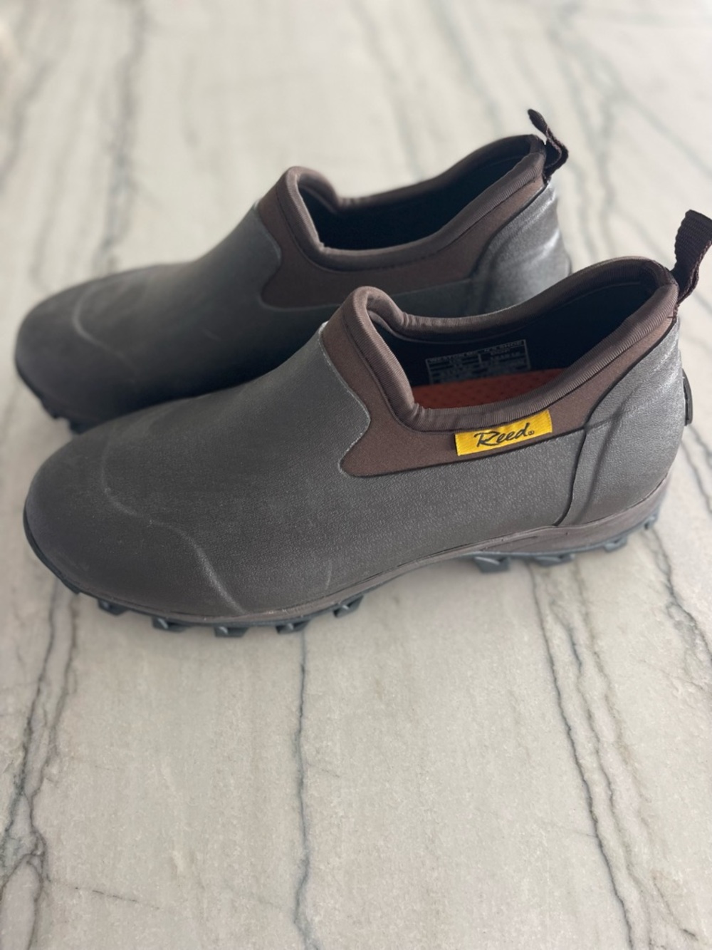 Men's Reed Slip-On Waterproof Work Shoes in Brown